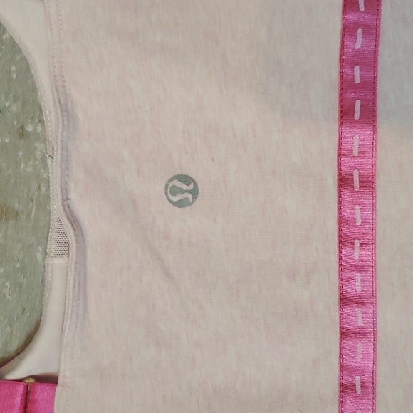 Lululemon MOVE double strap tank top. Stetchy. Built in bra. Pink. Size 10. - Picture 5 of 11